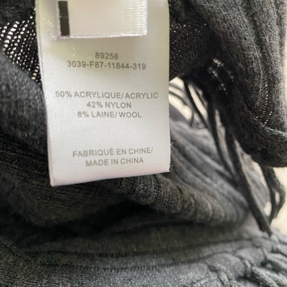 Charcoal coloured asymmetrical Laura fringe sweater size sm/med - price reduced - Picture 6 of 7